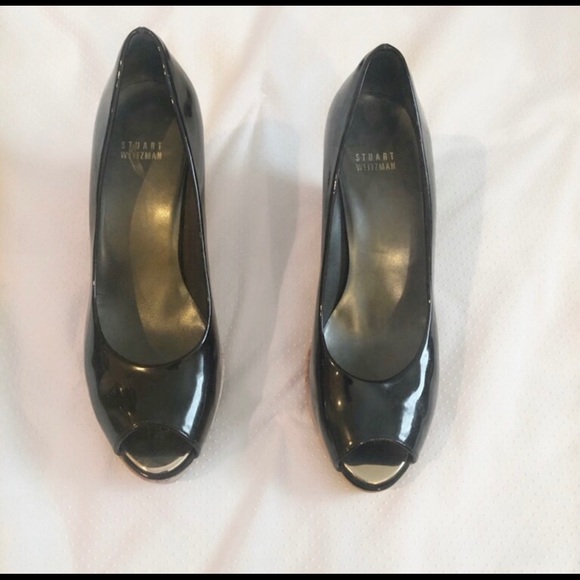 Stuart Weitzman Black Patent Leather  Corkscrew - Picture 3 of 8